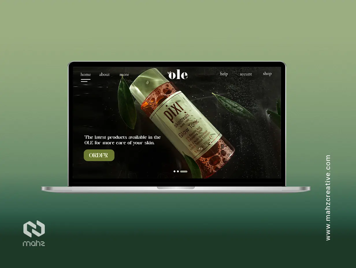 طراحی رابط کاربری وب سایت Ole | برند فعال در زمینه آرایشی و بهداشتی - تصویر 2